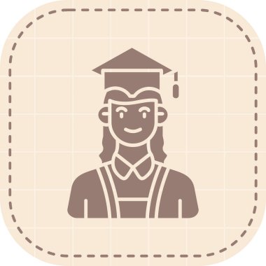 öğrenci web simgesi, vektör illüstrasyonu