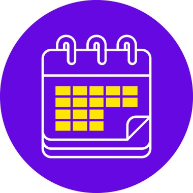 Takvim simgesi vektör illüstrasyonu