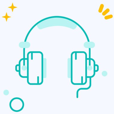 kulaklık simgesi tasarım vektörü