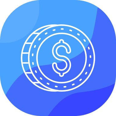 Dolar işareti simgesi modaya uygun tasarım arka planında. Beyaz arka planda izole edilmiş dolar parası. Dolar işareti vektör simgesi basit ve modern düz stil.