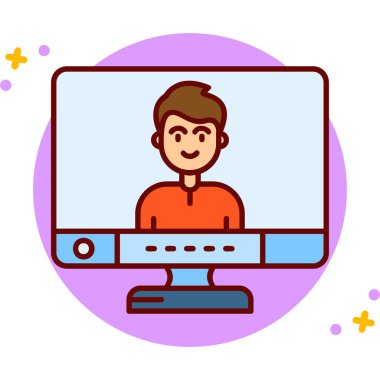 Online eğitim. Basit resimleme