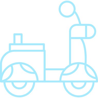 Motosiklet. Web simgesi basit illüstrasyon