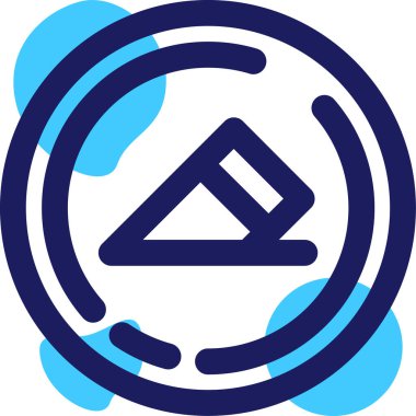 Bir pusula simgesinin vektör illüstrasyonu