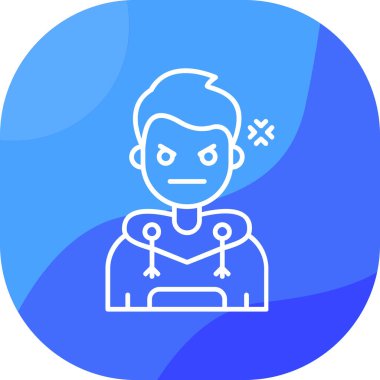 Kızgın biri. Basit tasarım