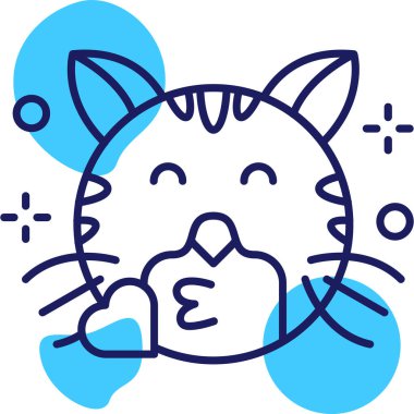 Hayvan hayvan simgesi ile doldurulmuş - taslak biçimi