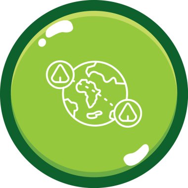 Geri dönüşüm simgesi vektör illüstrasyon tasarımı olan gezegen Dünya