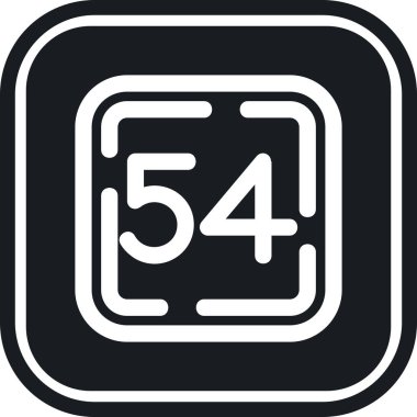 Vektör 5-6 simgesi, basit vektör illüstrasyonu