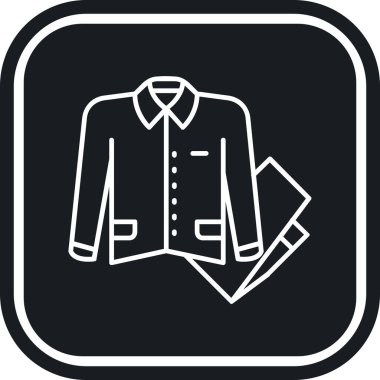 Bir gömlek simgesinin vektör illüstrasyonu