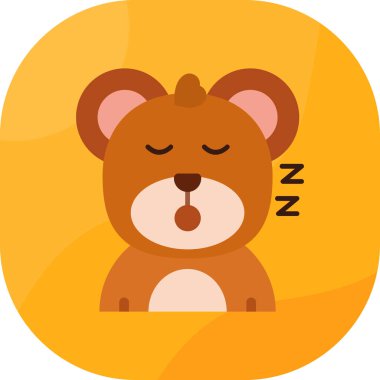 Uyuyan Ayı düz simgesi