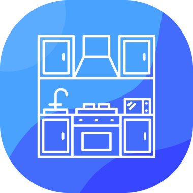 Mutfak. Web simgesi basit illüstrasyon