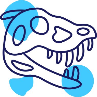 hayvan dinazor hayvan simgesi ana hatlarıyla doldurulmuş