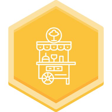 yiyecek düz vektör simgesi