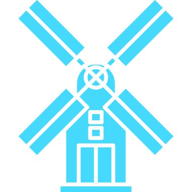 Yel değirmeni Web simgesi basit illüstrasyon