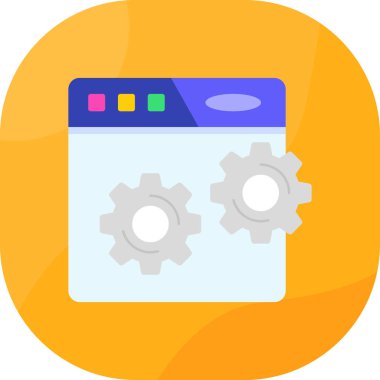 Web simgesi, basit tasarımın vektör illüstrasyonu