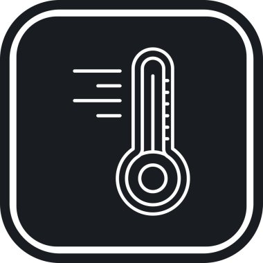 Termometre simgesinin vektör illüstrasyonu