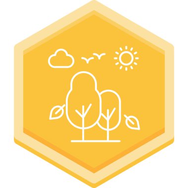 ağaç simgesinin vektör modern illüstrasyonu