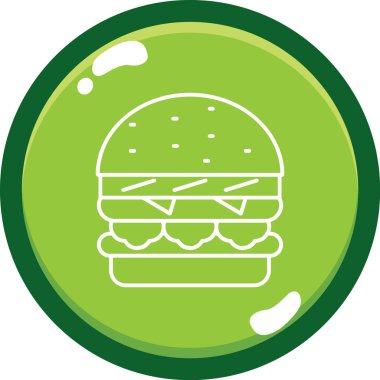Moda tarzında izole edilmiş burger simgesi