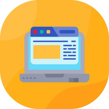Bilgisayar. Web simgesi basit illüstrasyon