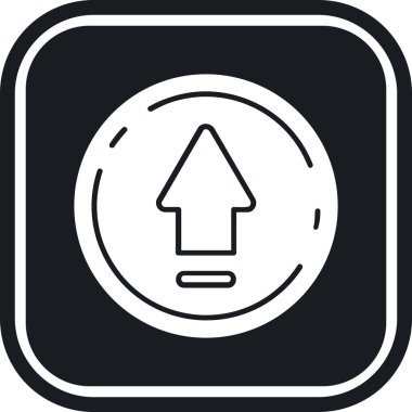 Eğilim biçimi izole edilmiş arkaplanda ok yukarı yönü simgesi