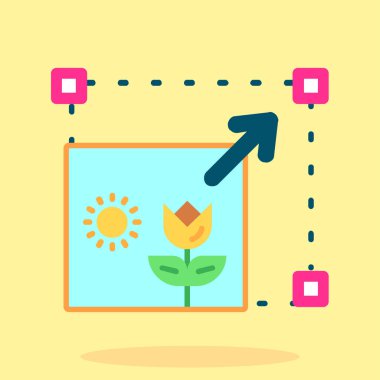 çiçek simgesi, vektör illüstrasyonu