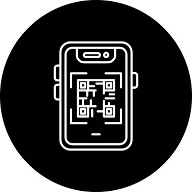 Qr kod simgesi, basit stil