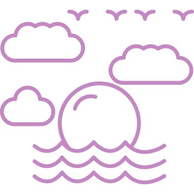 bulut hava kutsal kişilerin resmi, vektör çizim