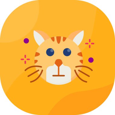 Kedi Surat. Basit illüstrasyon