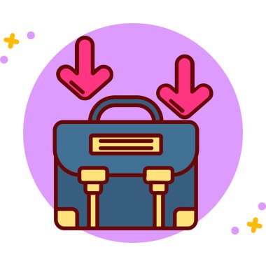 Çanta. Web simgesi basit tasarım