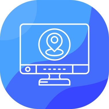 Bilgisayar. Web simgesi basit illüstrasyon