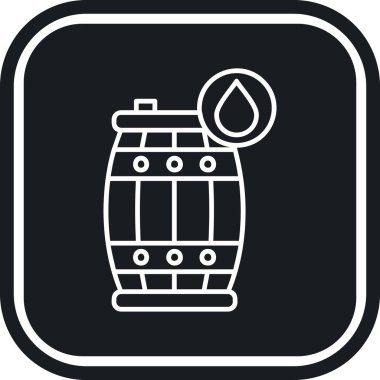 Namlu simgesi, vektör illüstrasyonu