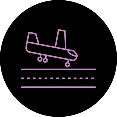 Uçak simgesinin vektör illüstrasyonu