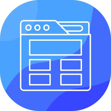 Web tarayıcı simgesi ana hat biçiminde