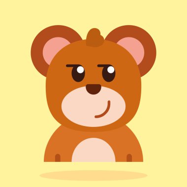 Sevimli ayıcık çizgi film vektör çizim grafik tasarım