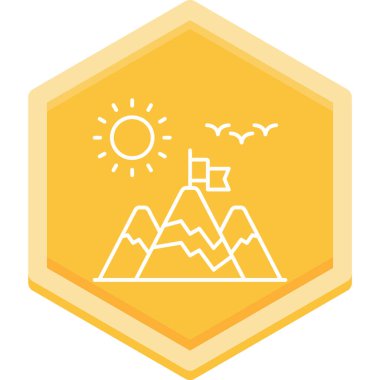 Bir güneş simgesinin vektör illüstrasyonu