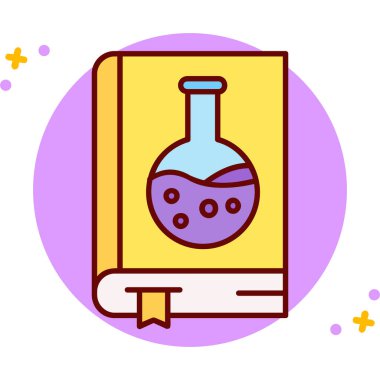 Kimyasal Deney simgesi, vektör illüstrasyonu