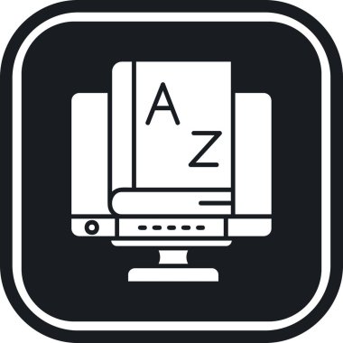 Bilgisayar monitörü, web sayfası basit simgesi