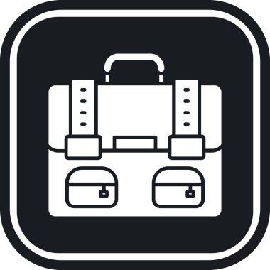 Çanta. Web simgesi basit tasarım