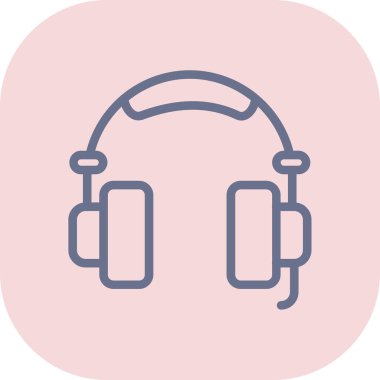 kulaklık simgesi vektör illüstrasyonu