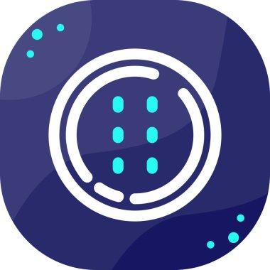 Mavi ve pembe yuvarlak bir simgenin vektör çizimi