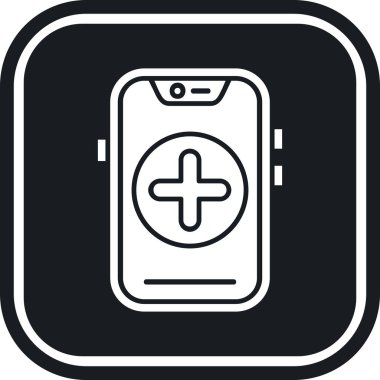 Cep telefonu simgesinin vektör illüstrasyonu