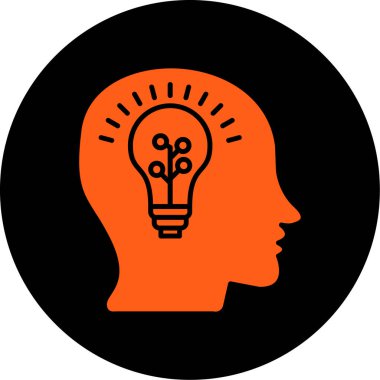 beyin ikonu vektör illüstrasyonu