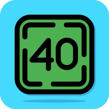 4 0 artı vektör simgesi tasarımı. Kişisel ve ticari kullanım için vektör illüstrasyonu.