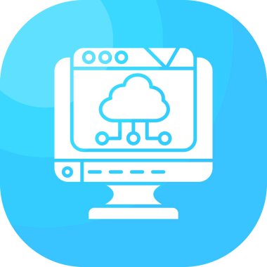 Bulut hesaplama. Web simgesi