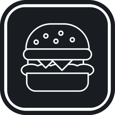 Burger simgesi işaret vektör çizimi