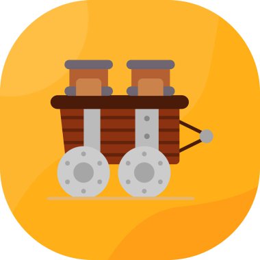 davul düz simgesi, vektör illüstrasyonu