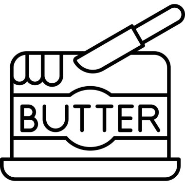 tereyağı ikonu vektör illüstrasyonu