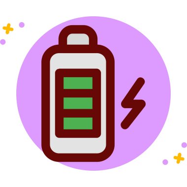 Pil. Web simgesi basit illüstrasyon