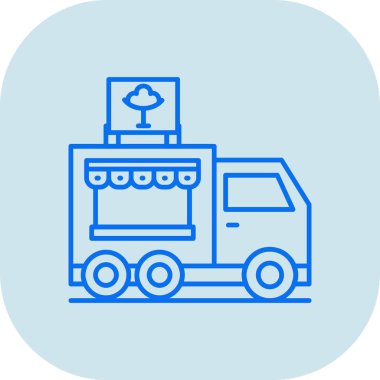 kamyon web simgesi, vektör illüstrasyonu