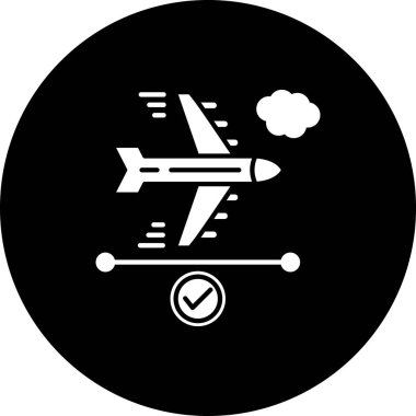 Bir düzlem simgesinin vektör çizimi