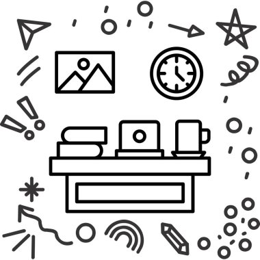 Seo ve teknolojinin vektör illüstrasyonu